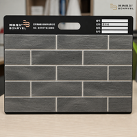 Revêtement mural en briques fendues ultra-minces et flexibles, cuites au four, gris anthracite, usine OEM pour revêtement de façade extérieur et intérieur