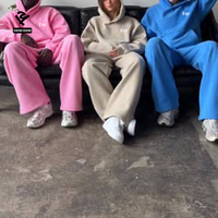 Ensemble de survêtement unisexe personnalisé en molleton oversize : sweat à capuche et pantalon de jogging pour homme, style streetwear décontracté