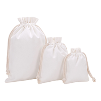 Bolsa de Lona de Algodón con Cordón y Logo Personalizado Impreso, Saco Ecológico de Regalo, Bolsas de Tela Lisas para Personalizar