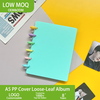 A5 Fotoalbum mit Pilzloch-Design, Stern-Motiv, Kleines Kartenbuch, Idol-Kartenalbum, Spielkarten-Sammelalbum