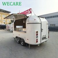 WECARE Chariot de desserts et limonades d'extérieur, Bar à jus mobile, Camion de restauration pour bubble tea, Remorque alimentaire, Remorque de concession