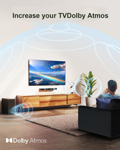 Dolby Atmos Soundbar cho các thiết bị <span class=keywords><strong>TV</strong></span>, 3D 2.1 Soundbar <span class=keywords><strong>TV</strong></span> với loa siêu trầm, 5.3 <span class=keywords><strong>Bluetooth</strong></span> thanh âm thanh cho nhà hát - Product Image 4
