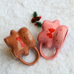 Kawaii Gingerbread Mugs Merry Christmas <b>Cups</b> <b>Ceramic</b> Coffee Mug for Couples - Product Image 4