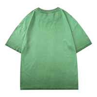 T-shirts à manches courtes pour hommes en gros, vintage, 320 g/m², teinture délavée, impression numérique hip-hop, surdimensionnés
