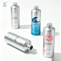 Botol Aluminium Custom 100ml 120ml 200ml 250ml 300ml 450ml 500ml Dengan Tutup untuk Isi Ulang Toner Cair dan Antiperspiran Botol Logam
