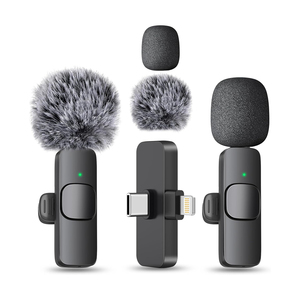 Micro không dây khử tiếng ồn di động tùy chỉnh K9 K8, micro cài áo không dây chống gió dành cho phát sóng trực tiếp ngoài trời - Product Image 1