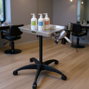 Chariot de salon Vevor en acier inoxydable, hauteur réglable, avec porte-gobelets, pour usage en salon - Product Image 2