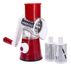 Rotary Cheese Grater Stainless Steel With Handle Replaceable Blades <b>Vegetable</b> Slicer Cutter Easy to Clean - Product Image 2