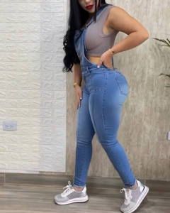 Adjustable Strap Skinny Jeans Jumpsuit <strong>Womens</strong> Denim <strong>Dungarees</strong> <strong>Baggy</strong> Jeans Overalls Adjustable Straps Denim Playsuit Shortalls - Product Image 5