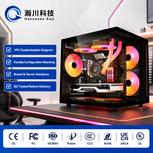 RTX 3050 8G AI PC Ryzen 7 4700LE 16GB 512GB SSD Customizable Gaming Desktop Computer Wholesale OEM Factory Price