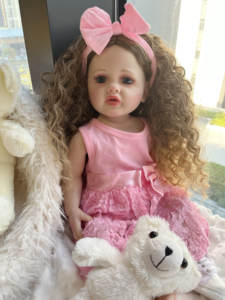 Muñeca <span class=keywords><strong>Reborn</strong></span> de Vinilo de Cuerpo Completo de 22 Pulgadas, Muñeca de Silicona Suave Hecha a Mano, <span class=keywords><strong>Mini</strong></span> Juguete para Niñas, Bebés Recién Nacidos, Bebe <span class=keywords><strong>Reborn</strong></span> - Product Image 5