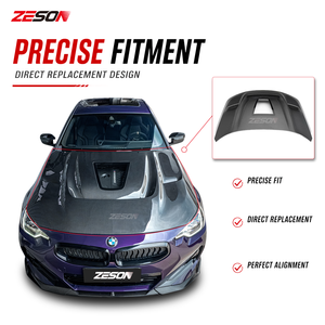 Capot <span class=keywords><strong>en</strong></span> fibre de carbone sèche style AE <span class=keywords><strong>avec</strong></span> <span class=keywords><strong>fenêtre</strong></span> transparente pour BMW M2 G87 Série 2 G42 M240i 2022+ - Product Image 5
