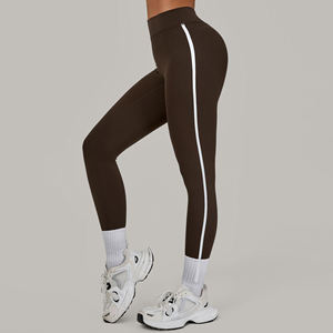 Gcwave กางเกงโยคะยกสะโพกเอวสูง, กางเกงกีฬารัดรูประบายอากาศได้ดีแห้งเร็วเย็บสีตัดกัน - Product Image 1