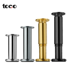 Accessoires <span class=keywords><strong>de</strong></span> quincaillerie <span class=keywords><strong>Pieds</strong></span> <span class=keywords><strong>de</strong></span> meubles en métal <span class=keywords><strong>Pieds</strong></span> ronds <span class=keywords><strong>de</strong></span> support <span class=keywords><strong>de</strong></span> <span class=keywords><strong>Table</strong></span> robustes à hauteur réglable rétractable noire - Product Image 2