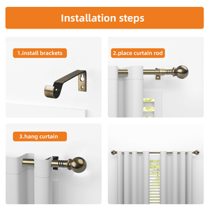 ชุดราวม่านโลหะ<span class=keywords><strong>แบบ</strong></span>ปรับแต่งได้ ออกแบบมาอย่างพิถีพิถัน คุณภาพสูง พร้อมปลายราวสไตล์โรมันที่ทันสมัย เหมาะสำหรับหน้าต่างทุกประเภท - Product Image 5