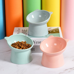 <strong>Tilt</strong> Tall <strong>Cat</strong> <strong>Bowl</strong> Cartoon Neck Brace Pet Dog Water <strong>Bowl</strong> Plastic <strong>Cat</strong> Food <strong>Bowl</strong> - Product Image 5