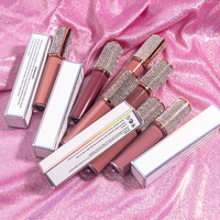 Nouveautés – Gloss à lèvres nude transparent hydratant, brillant et scintillant, tube diamant, personnalisable avec logo, marque privée, sans cruauté animale