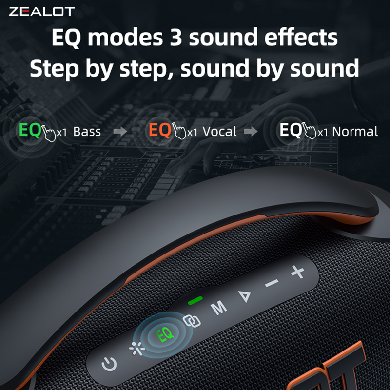 ZEALOT P12 60W Portable Subwoofer Outdoor Wireless Speakers with USB Communication for Home Car Outdoor Party Soundbox · image 6