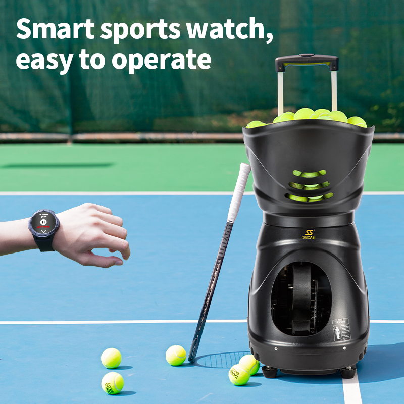 Siboasi T4015 Tennisballmaschine für Tennisplätze, professionelle Tennisballmaschine, Uhr, Fernbedienung, App-Steuerung, 150 Bälle****^^^^ https://www.siboasi.com
