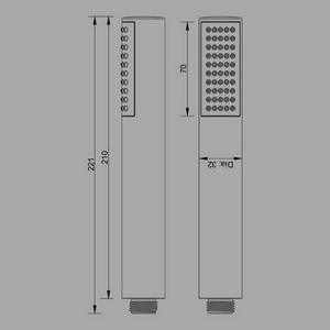 Xiamen מקלחת יד יחיד באב שחור גלילי פלסטיק בלחץ מים לשימוש בדירה - Product Image 3