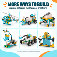 CB05 Jouets STEM DIY, Robot programmable, Ensemble de blocs de construction 50 en 1, Ensemble de briques éducatives scientifiques compatibles