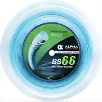 Cordage de badminton Alpha BS66 0,66 mm, nylon multifilament, haute résistance, compétition professionnelle, 24-28 LBS, 200 m
