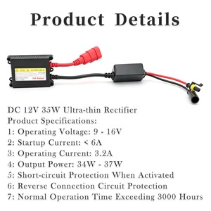 Convertisseur abaisseur ultra-mince DC 12V 35W pour ballast de lampes Xénon HID automobiles et motos - Product Image 4