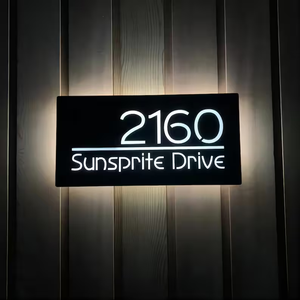 Offres Spéciales personnalisé en acier inoxydable hôtel porte décoration moderne numéros de <span class=keywords><strong>maison</strong></span> plaque d'adresse - Product Image 6