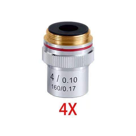 HD 4X 195 Objective Lens Brass Material Microscope Objective Lens