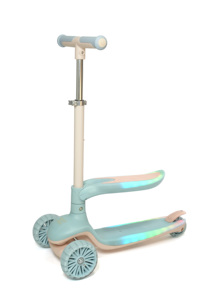 Monopattino Pieghevole <span class=keywords><strong>2</strong></span> in 1 per Bambini con Luci LED Arcobaleno, Regalo di Compleanno Durevole, Altezza Regolabile - Product Image 5
