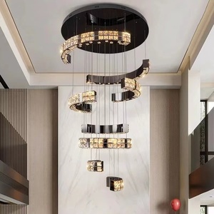 Luminaire de plafond en cristal LED à intensité variable Luminaire de salon en cristal foncé pour la maison déco hôtel alimenté par courant alternatif pour le bureau à domicile - Product Image 4