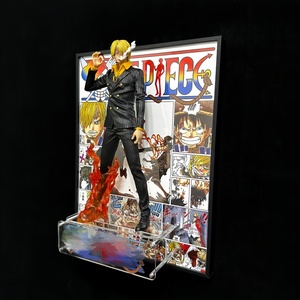 Diorama 3D Sanji con Efecto de Llama, Figura en Capas, Fondo de Cómic, Arte de Pared Enmarcado, Regalo Premium - Product Image 2