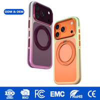 Étui magnétique de gros pour iPhone 17 18 Pro & Pro Max, 360° °   Support pivotant, boutons à 4 niveaux et poignée antidérapante