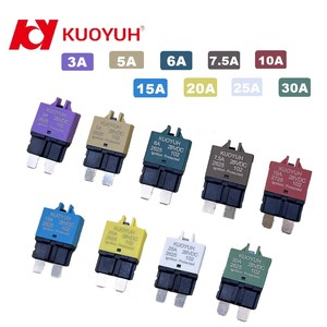 ฟิวส์แบบใบมีด KUOYUH รุ่น 102 แรงดันต่ำ แบบรีเซ็ตด้วยมือ  วัสดุพลาสติก  ขนาด 3-30A  ความสามารถในการตัดวงจร 3kA สำหรับยานยนต์ - Product Image 1