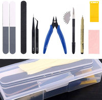 Kit d'outils de modélisation transfrontalier 21 pièces, composants en plastique approuvés, jouet artisanal pour la construction et la réparation de maquettes
