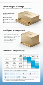 Sistema de Almacenamiento de Energía Dyness Stack280 Apilable de Litio-Ferrofosfato (LiFePO4) de 100 kWh, 8000 Ciclos, para Uso Industrial y Comercial, con Sistema de Extinción de Incendios por Aerosol - Product Image 2