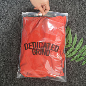 Bolsa de Plástico Transparente Personalizada con Cierre Deslizante Esmerilado para Camisetas, Bolsas de Plástico con Cierre para Ropa, Bolsas con Logotipo - Product Image 5