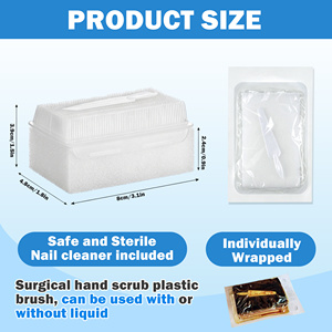 Surgical <strong>Hand</strong> Washing <strong>Brush</strong> Plastic <strong>Hand</strong> <strong>Brush</strong> with Liquid or Without Liquid - Product Image 2