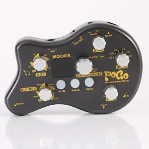 Mooer PE50 Pogo黑色多效果处理器5模块15效果类型40鼓节奏调音功能吉他效果踏板