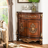 Armoire en bois de style américain et européen avec tiroirs de rangement, une armoire de rangement luxueuse au style élégant