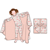 Couverture en bambou double couche Little Glow Kid, nouveau style, prix de gros, 50x50, imprimée et unie, pour tout-petits