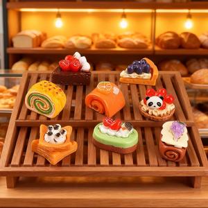 Breloques en résine <span class=keywords><strong>C5</strong></span> Kawaii en forme de gâteau coloré, cabochons mignons pour desserts, pour loisirs créatifs, coques de téléphone, aimants de réfrigérateur, décorations pour enfants - Product Image 5