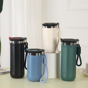 Taza de café simple de acero inoxidable 304, taza aislada de doble capa con vacío, taza portátil para beber al aire libre o en el coche. - Product Image 2