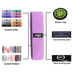 Fascia di resistenza al cerchio dell'anca con Logo personalizzato di alta qualità con fasce elastiche per esercizi Yoga - Product Image 4