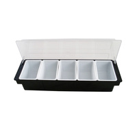 Outils de cuisine Compartiment en plastique Porte-condiments Restaurant Bar Porte-condiments