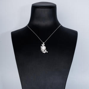 סיטונאי טבעי מים פנינה s925 פרח גפן גפן תליון שרשרת לנשים - Product Image 4