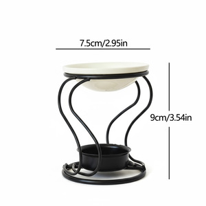 Portacandele in Ferro a Forma <span class=keywords><strong>di</strong></span> S con Vassoio, Candelabro Decorativo in Metallo per Arredamento Casa, Eventi e Regali - Product Image 4