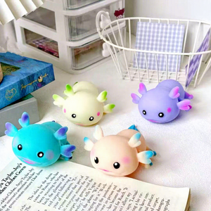 Jouet anti-stress en TPR en forme d'axolotl coloré, en gros, pour enfants, cadeau lumineux pour soulager le stress et booster l'humeur lors des journées chargées - Product Image 5