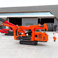 Équipement de levage : Mini-grue araignée hydraulique 3T, 5 tonnes, 8 tonnes, grue araignée sur chenilles 3 tonnes pour l'installation de vitres
