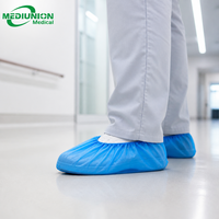 Mediunion Couvre-chaussures jetables en PP non tissé, anti-poussière, pour clinique, hôpital, transformation alimentaire, salon, laboratoire, certifié CE